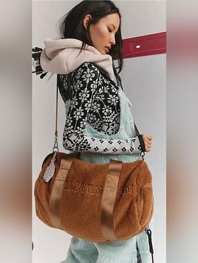 Free People Movement X Zip Pink Sherpa Tote Bag